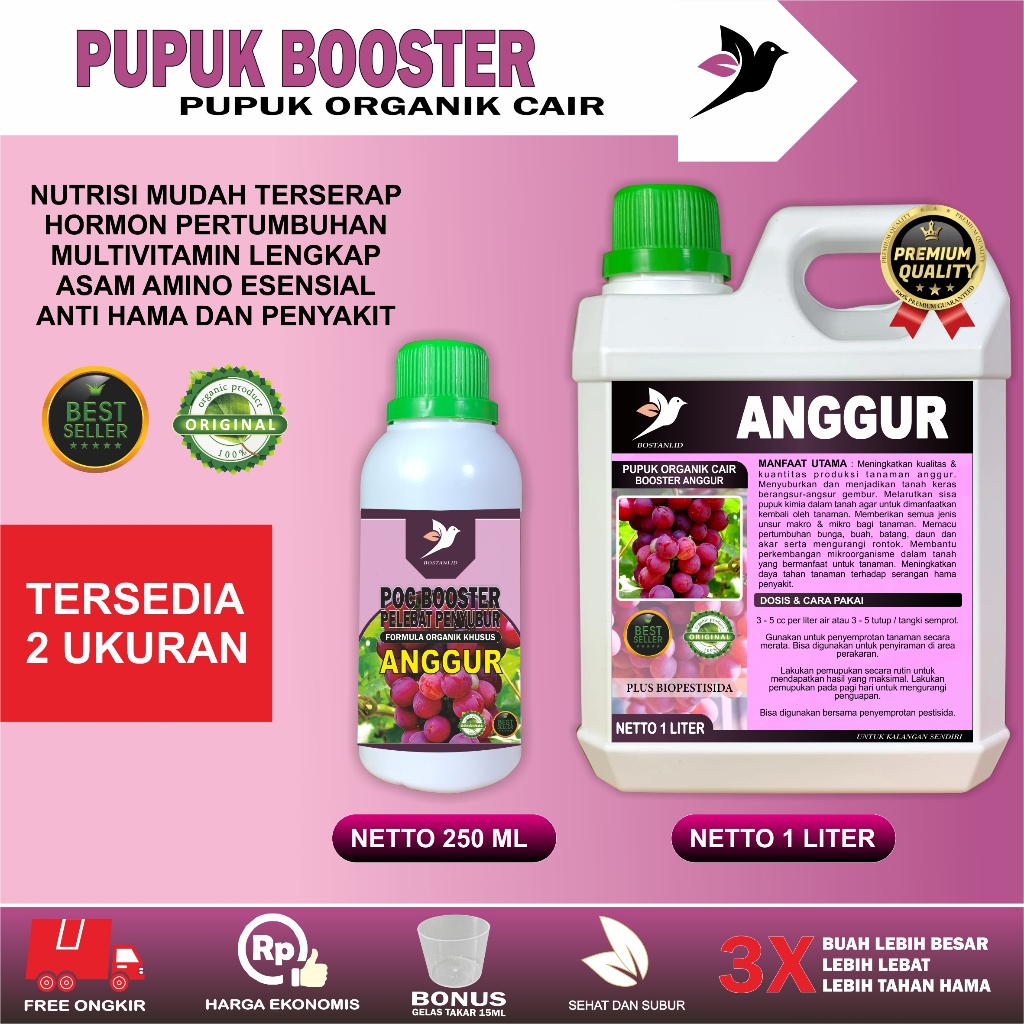 Raflezia Pupuk Organik Cair Anggur / Booster Anggur / Pupuk Anggur Cair Alami / Nutrisi Anggur/ Poc