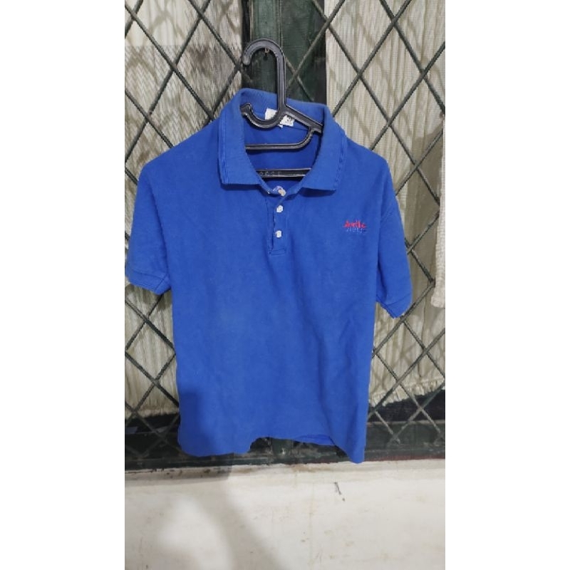 Baju kaos polo UK L biru dongker