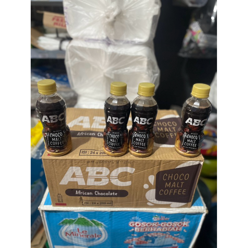 

1 Dus berisi 24 Botol ABC Choco Malt Coffee 200 ML. 100% BARU BERSEGEL ORI