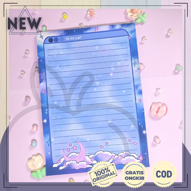 

Memopad Sky A6 Aesthetic Kertas catatan Journaling Notebook