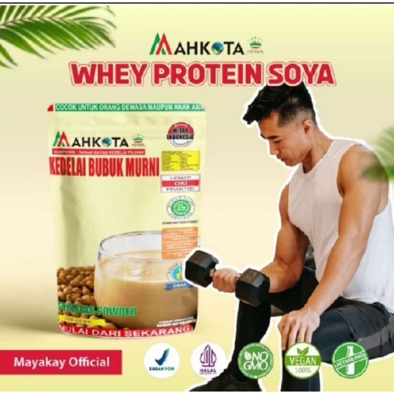 whey protein mahkota bubuk kedelai 1kg/susu bubuk kedelai non gula/susu bubuk kedelai mahkota