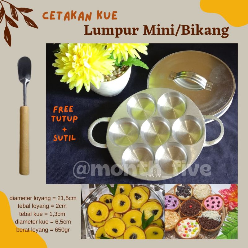 

Cetakan martabak mini/Bikang mini / Lumpur mini...free tutup..sutil