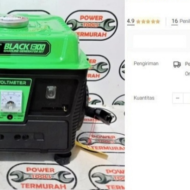 

Generator RYU RS 1300 Black 850 Watt 2 Tak Genset Bensin Gasoline