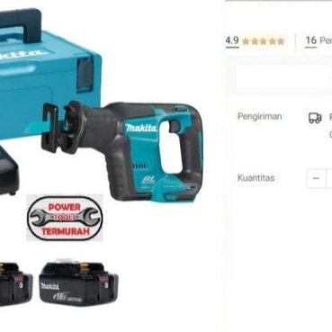 

Cordless Recipro Saw MAKITA DJR 188 RTE Gergaji Baterai DJR188RTE