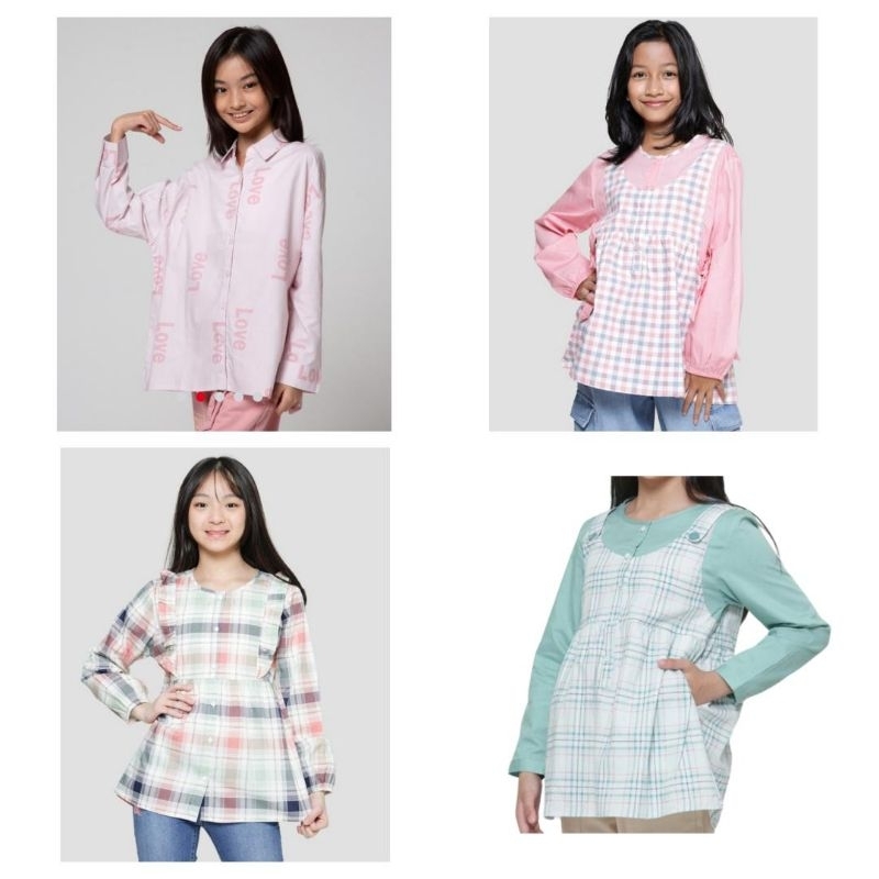 Kemeja Anak Perempuan Nevada Original Lengan Panjang