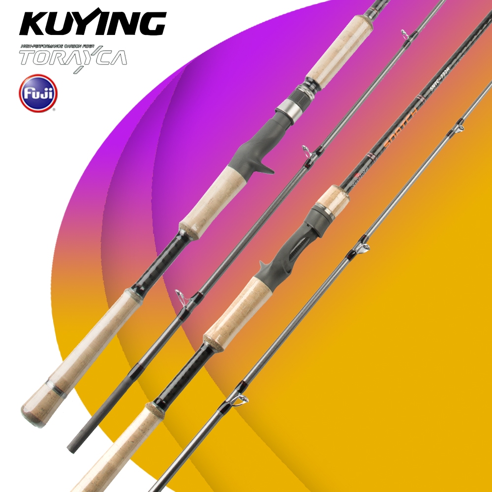 KUYING SNATCH Joran Baitcasting BC Pancing H XH Super Hard Fishing Rod 6-60g 15-30lb Karbon FUJI