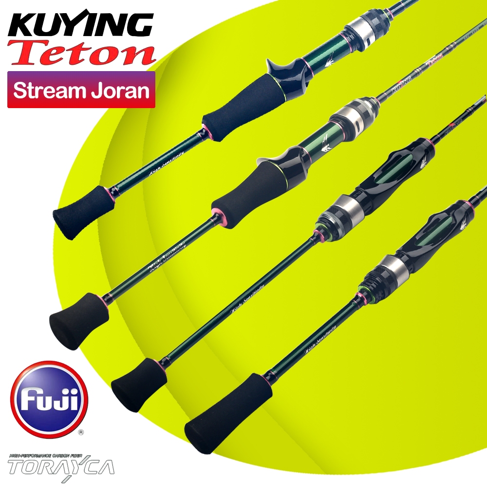 KUYING TETON Stream Joran Premium 1-3lb 3-8lb Fishing Rod Pancing BC Casting Spinning FUJI Sic Solid