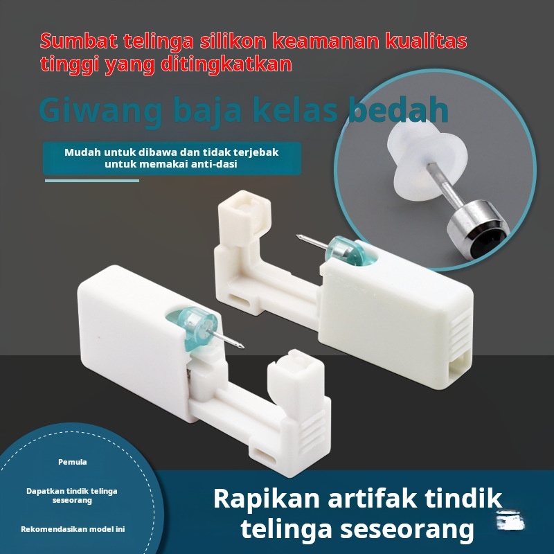 Pistol tindik telinga sekali pakai, pistol tindik telinga manual, pistol tindik telinga sekali pakai