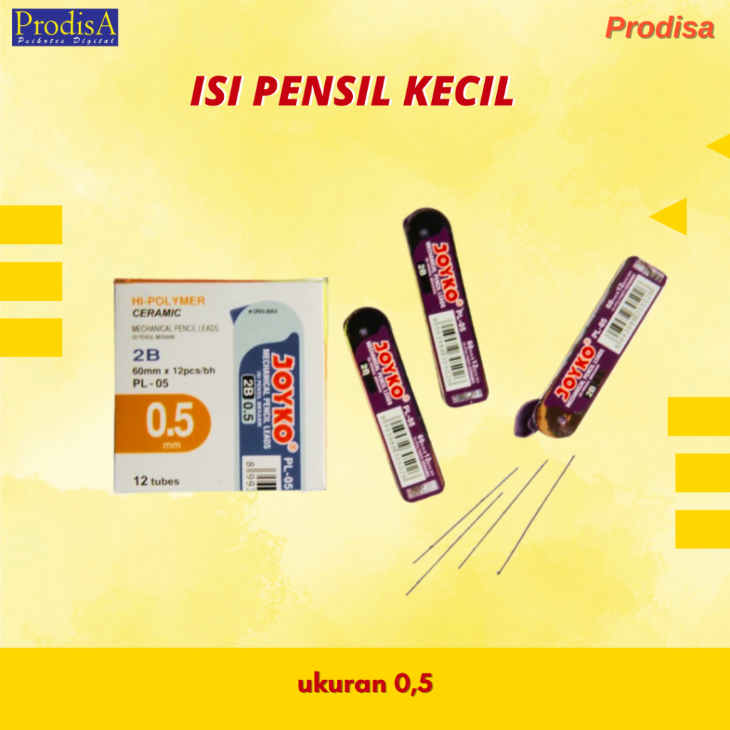 

ISI PENSIL KECIL 0,5 MM & ISI PENSIL BESAR 2,0 MM (PACK-AN)