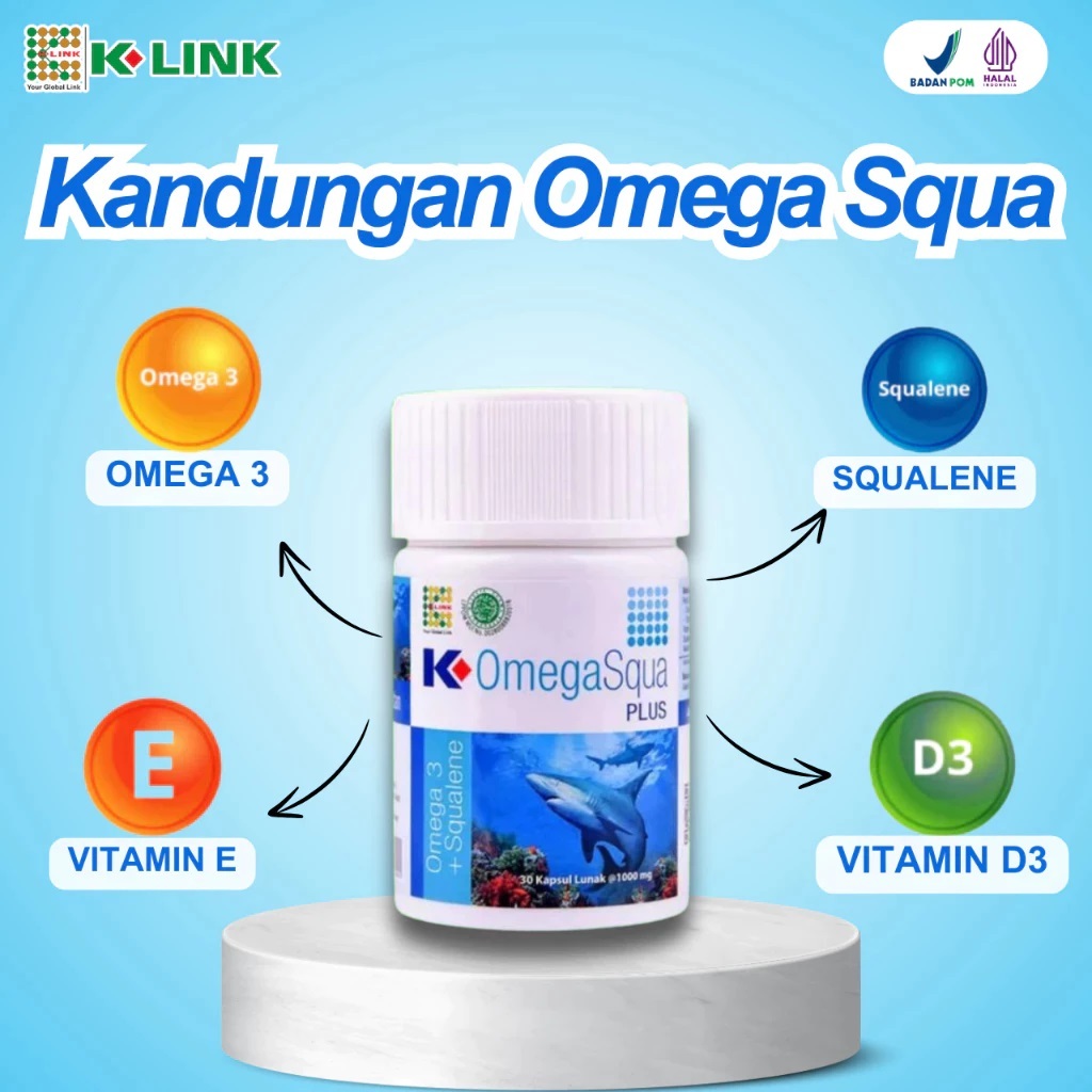 Omega 3 Fish Oil Omega Squa K Link Plus Suplemen Kesehatan Diri Omega K Link
