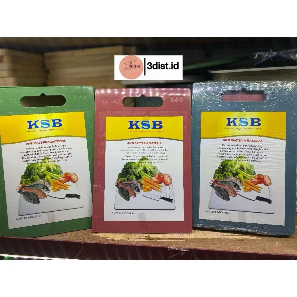 Talenan Plastik Tebal KSB/ Talenan Serbaguna/Talenan plastik Warna/Talenan Sayuran/Talenan