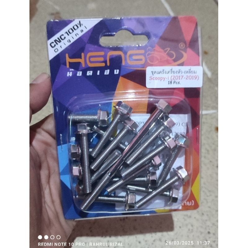 Baut Bak CVT Scoopy Beat 2017 2019 isi 18 pcs