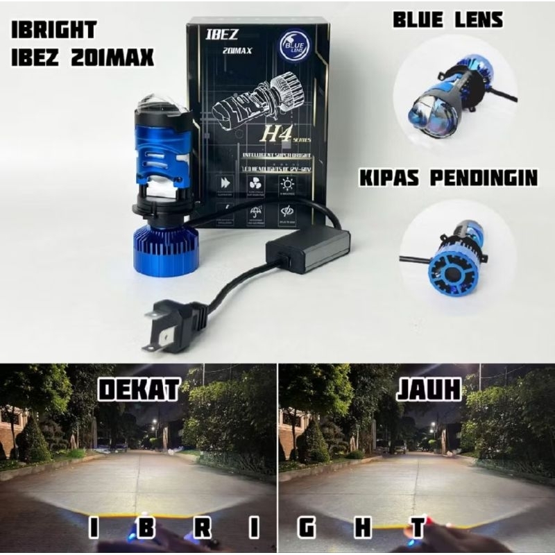 IBEZ 201MAX - Lampu Utama LED H4 Satuan