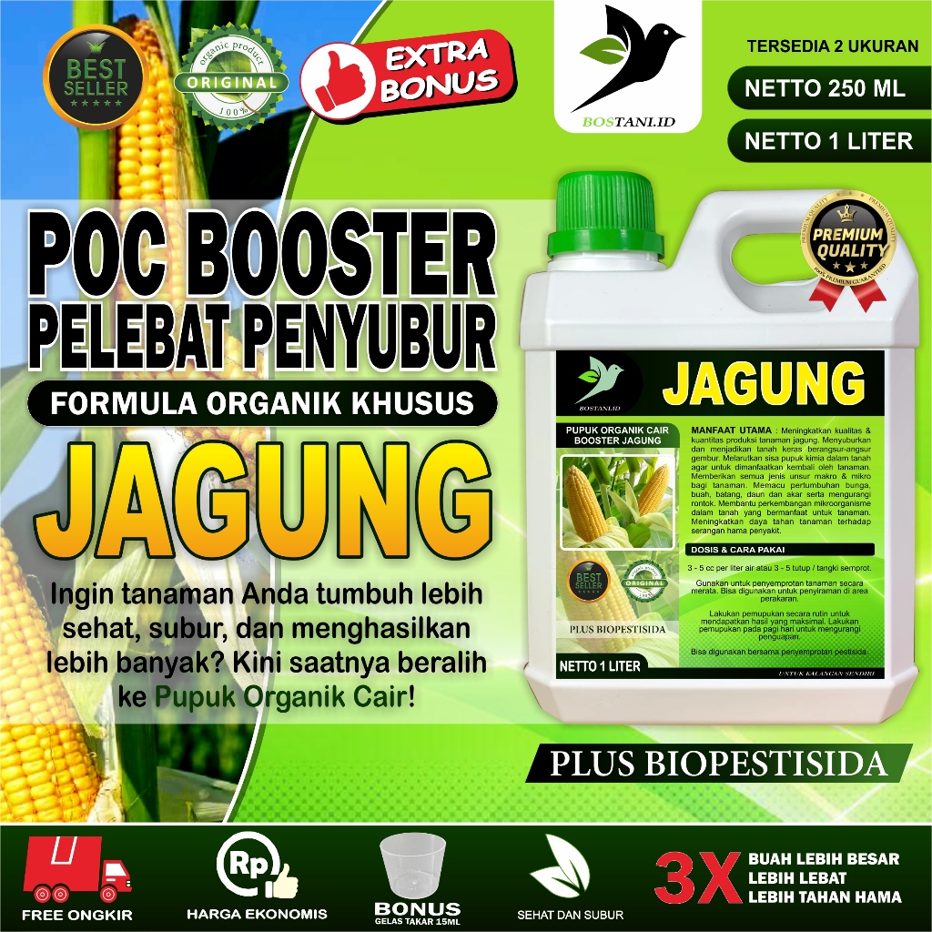 Pupuk Organik Cair Jagung / Booster Jagung / Pipuk Cair Jagung / Pupuk Pelebat Penyubur Jagung Cair 
