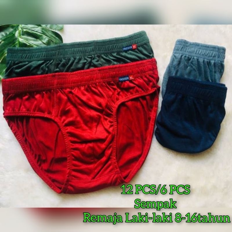 12pcs CELANA DALAM Remaja Cowok 10-18tahun M.L.XL.XXL TERMURAH/CELANA DALAM ANAK COWOK SD/SMP/SMA se