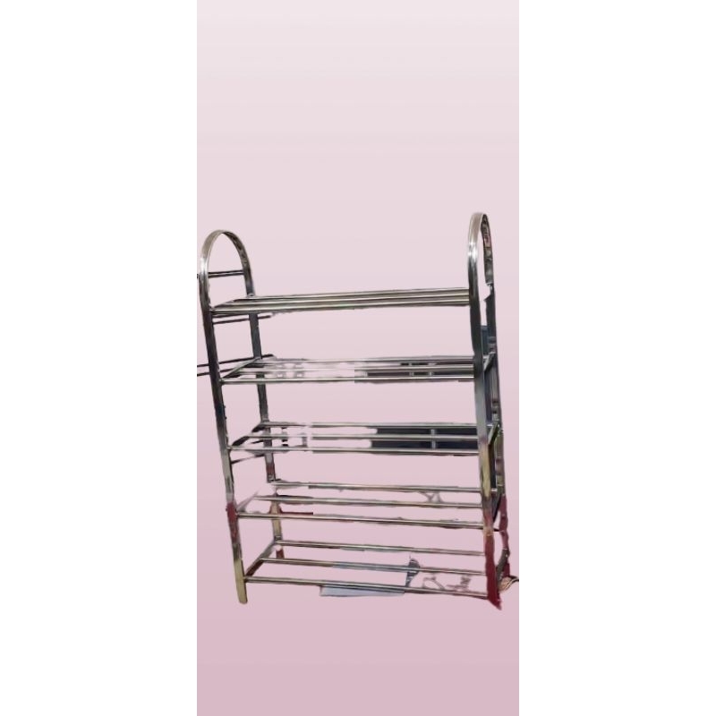 Rak susun Sepatu Rak sepatu susun 5 besi krom