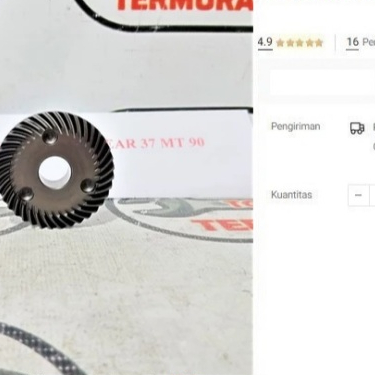 

Spiral Bevel Gear 37 MAKTEC MT90 MT91 227578-0 Gerinda MT 90 Gir MT91