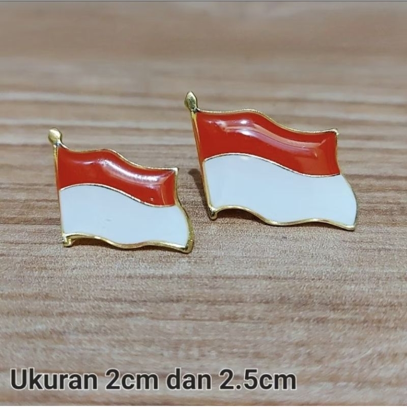 Pin Bendera Merah Putih Berkibar 2 cm | Pin Merah Putih Berkibar | Pin Merah Putih