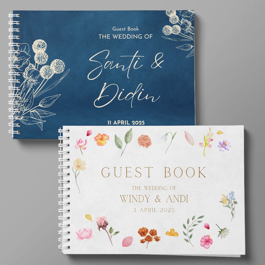 

Aneka Custom Buku Tamu Pernikahan - Soft Cover Guest Book Guestbook Minimalis