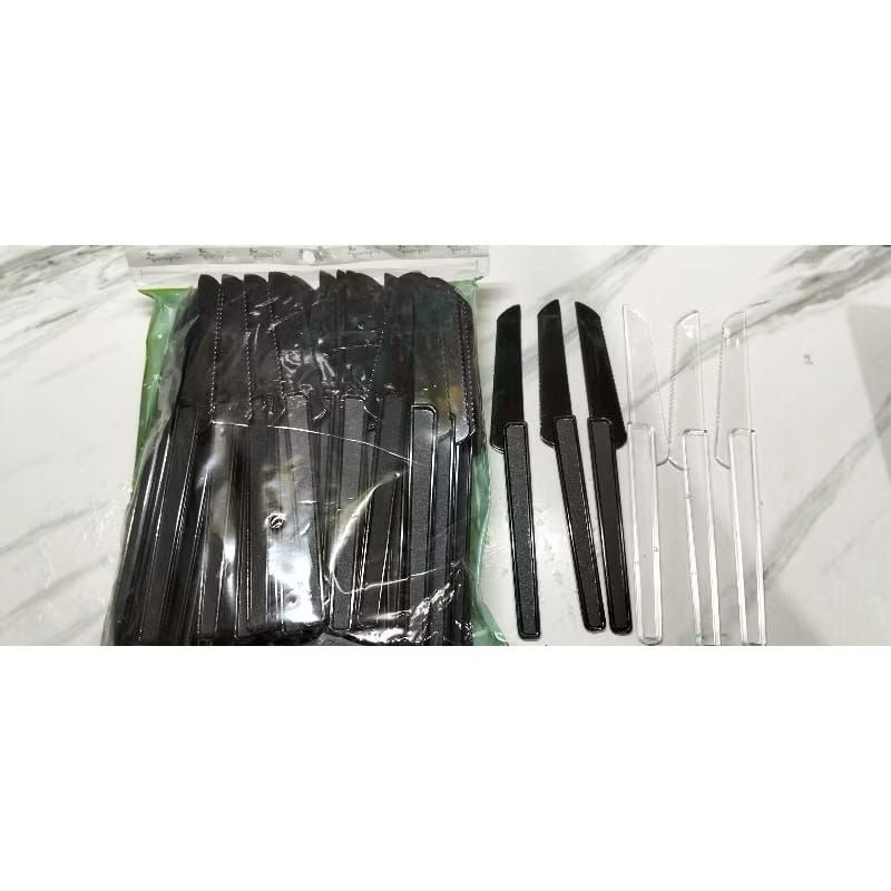 Pisau hitam Plastik Brownies / pisau kue /pisau roti pizza warna Bening&hitam