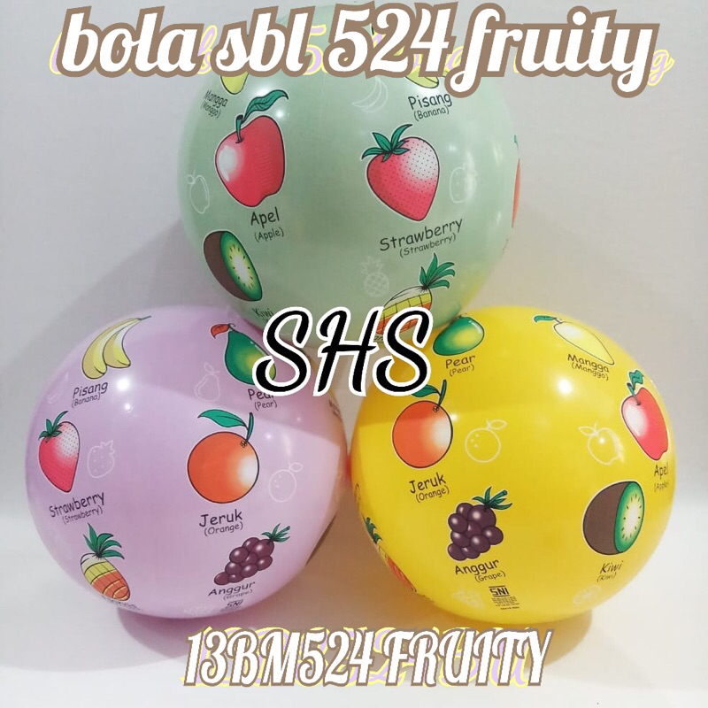 mainan bola tiup jumbo 524 motif buah