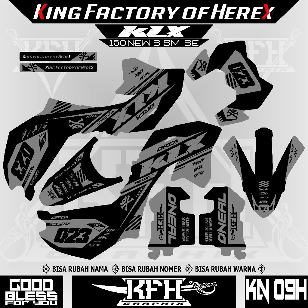 DECAL STIKER STICKER KLX 150 NEW - KLX 150 S NEW - KLX 150 SE NEW - KLX 150 SM NEW FULLBODY GRAFIS S