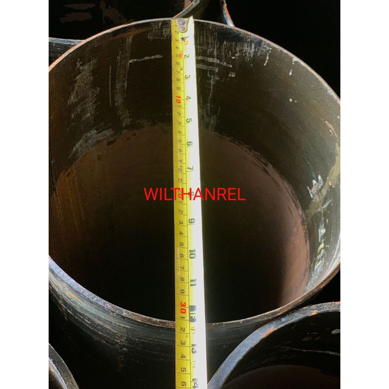 pipa besi panjang 6 meter 12" welded medium bahkrie