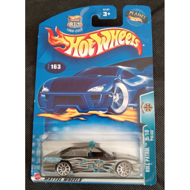 HOT WHEELS ROLL PATROL POLICE HITAM