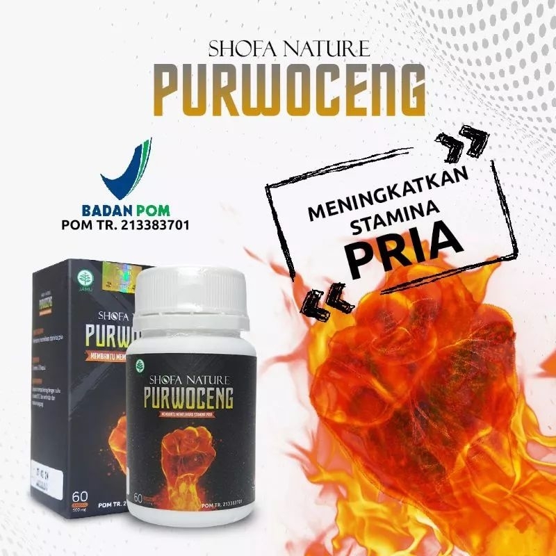 Kapsul Purwoceng 60kapsul , ekstrak herbal Purwoceng , Shofa Naturindo, BPOM RI aman