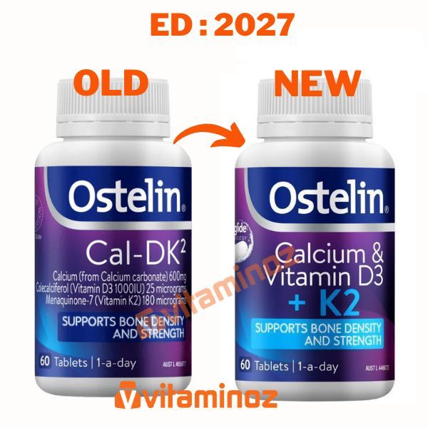 Ostelin Cal DK2 Calcium & Vitamin D - 60 Tablets