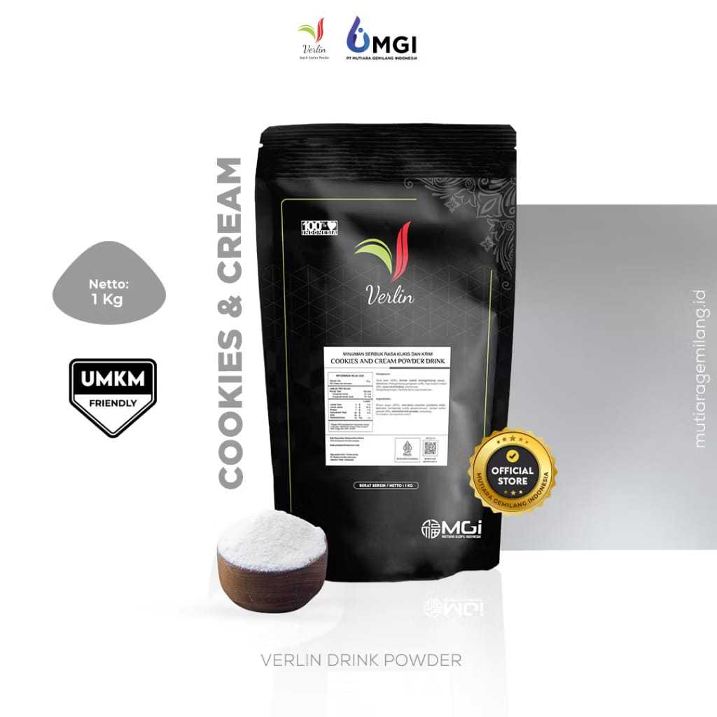 

Bubuk Minuman Verlin Cookies n Cream || 1kg || 500 Gram || 250 Gram Bubuk Minuman Premium