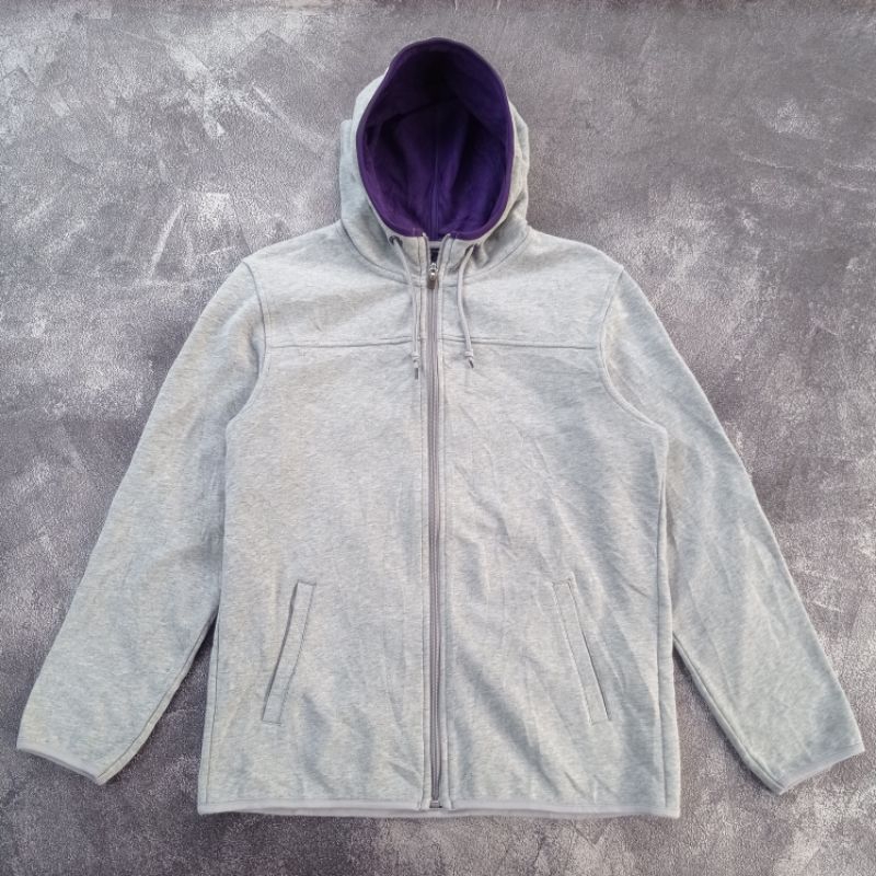 Hoodie uniqlo tech abu Hoodie Zipper tech uniqlo polar size M