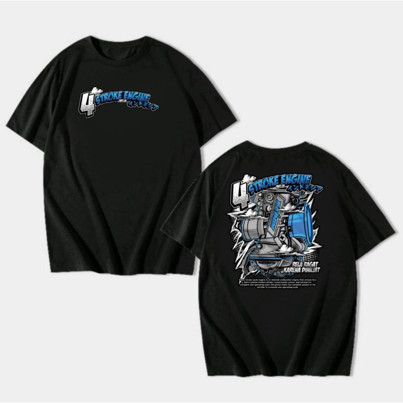 Kaos 4 Stroke Engine Rela Ragat Karena Dihujat//Kaos Stroke Engine
