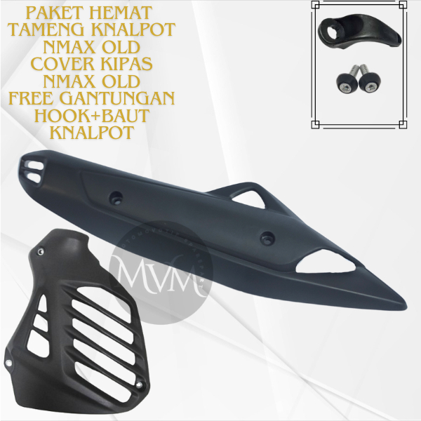 paketan motor yamaha nmax old tameng knalpot nmax old + cover kipas radiator nmax old + baut L + gan