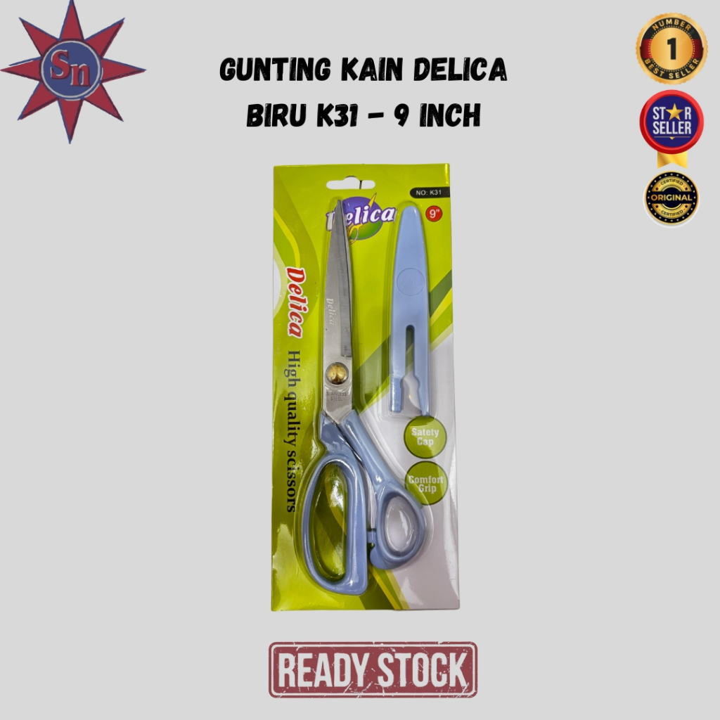 

Gunting Kain Delica Biru K31/9 Inch Original Product
