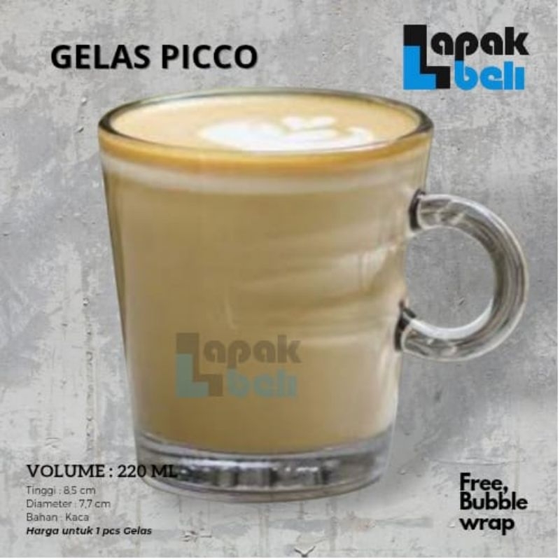 GELAS KACA CITINOVA PICCO 220 ML | GELAS KOPI | SHOT GLASS | GELAS MINUM KACA | CITINOVA PICCO