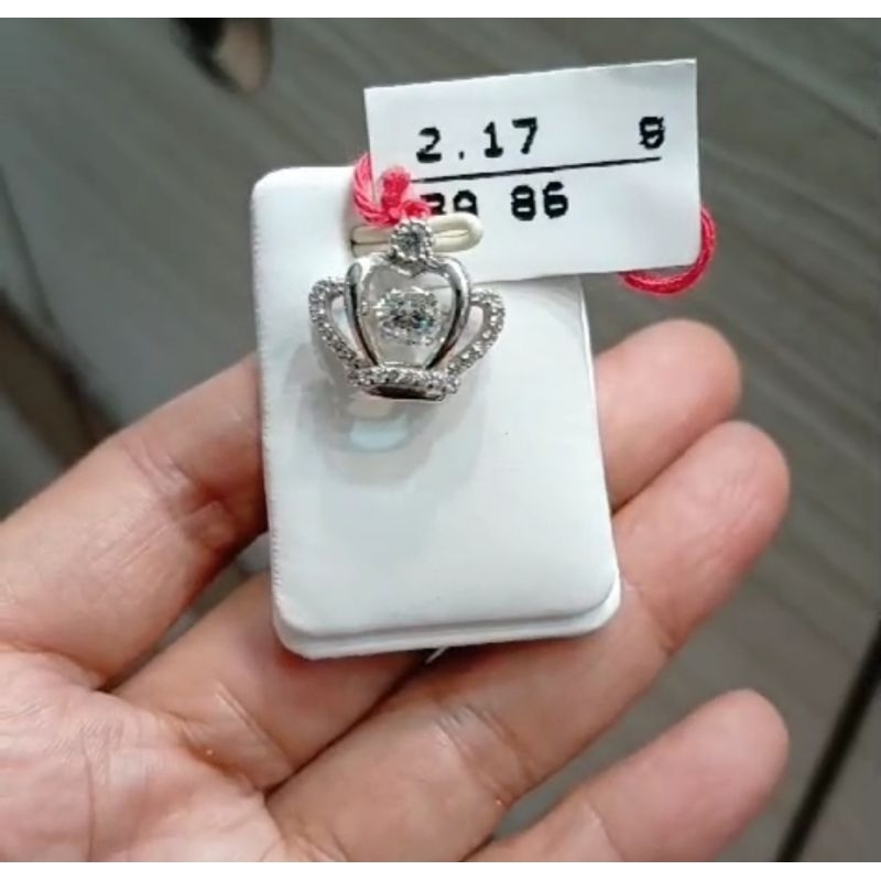 Liontin emas 75 mahkota dancing stone