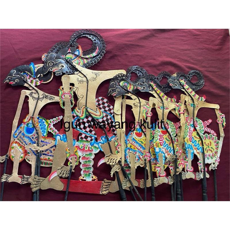 wayang kulit pandawa/1 set wayang kulit asli pendowo/wayang kulit murah