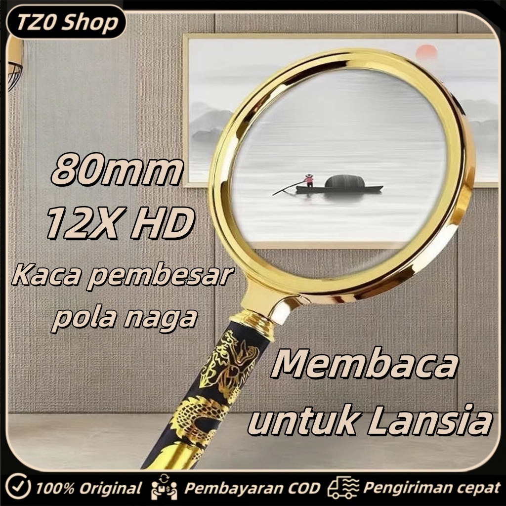 

12X HD Lensa optik Kaca Pembesar 80 mm | Loupe Magnifying Glass | Lup Kaca Pembesar lebih tua.