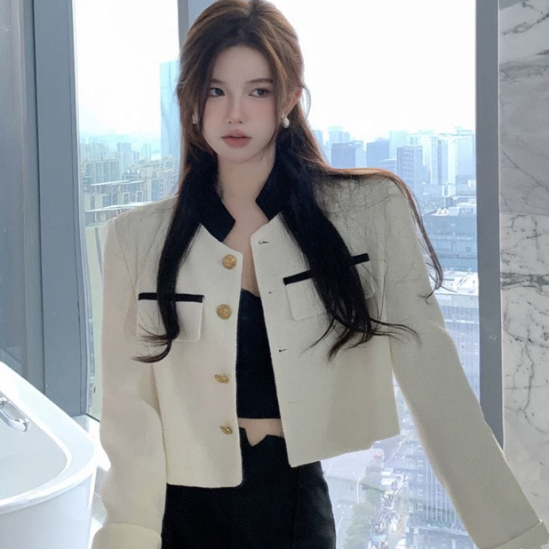 BIG PROMO Susana Mall Blazer Tweed Crop Wanita Elegan Korea M599