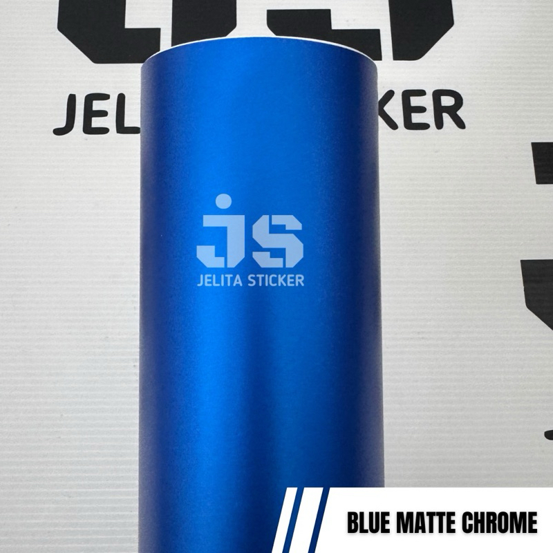 Sticker Blue Matte Chrome Lebar 152cm / Skotlet Mobil Biru Satin Lebar 150cm / Stiker Biru Metalik D