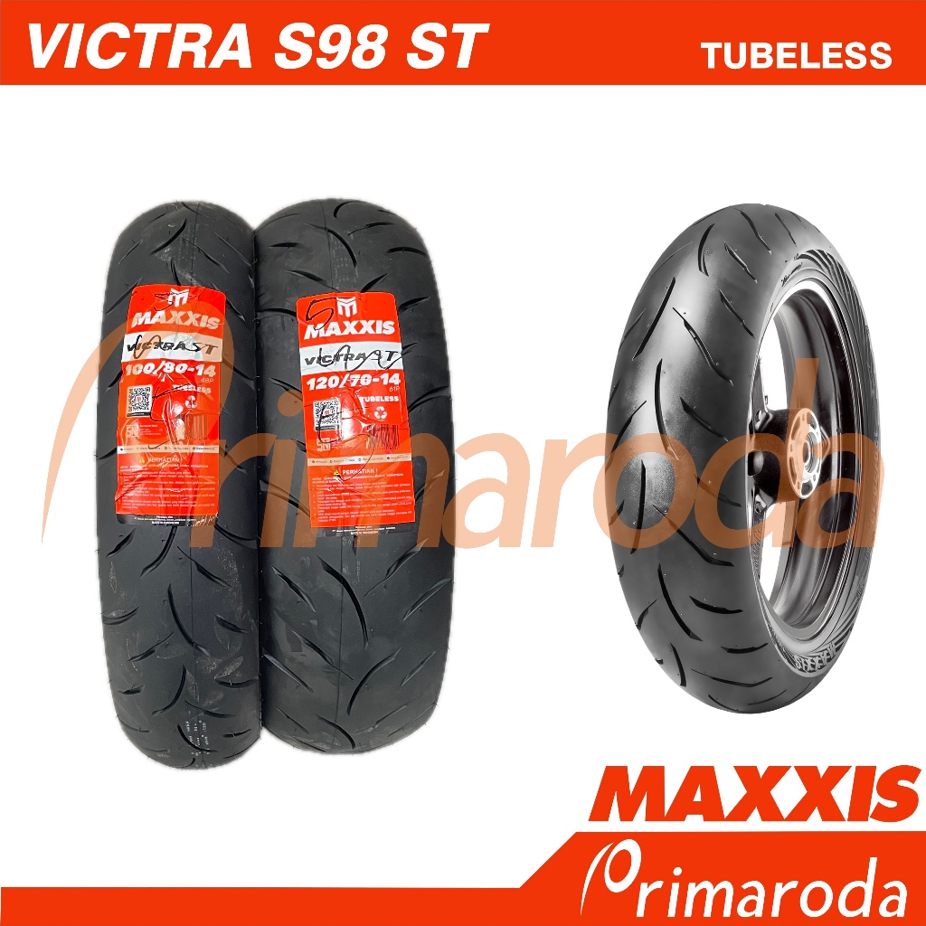 Sepasang Ban Honda PCX 150 Tubeless Maxxis Victra S98ST