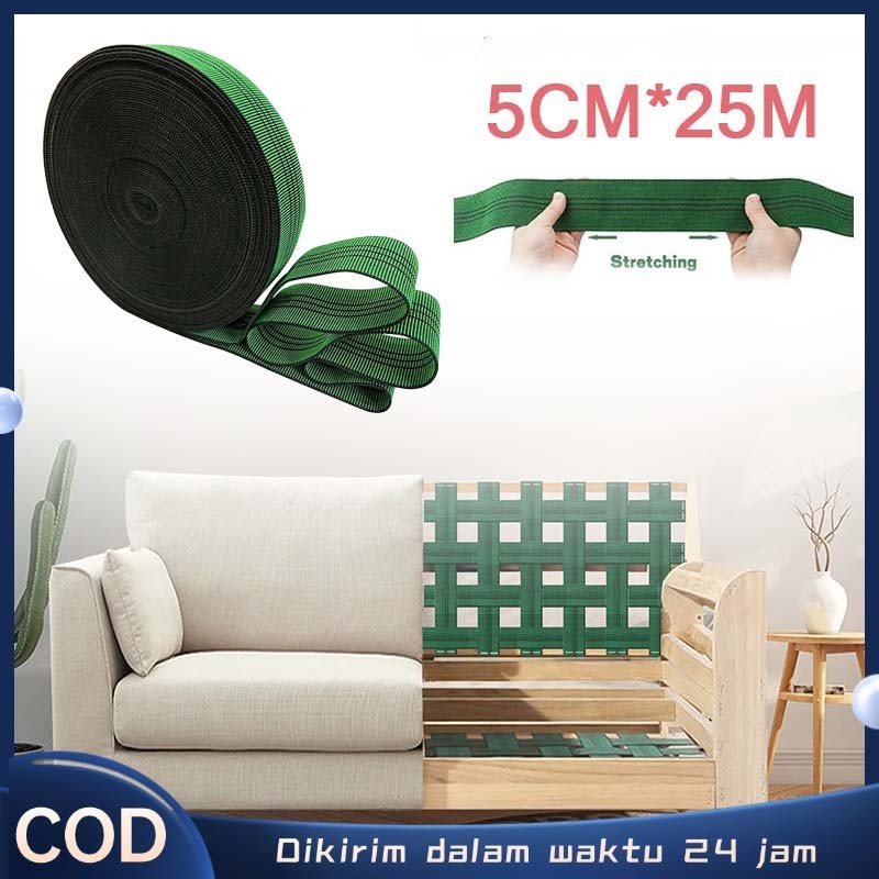 25m Karet Sofa Kursi Hijau Karet Kursi Sofa Tali Sofa Kursi Webbing Sofa Karet