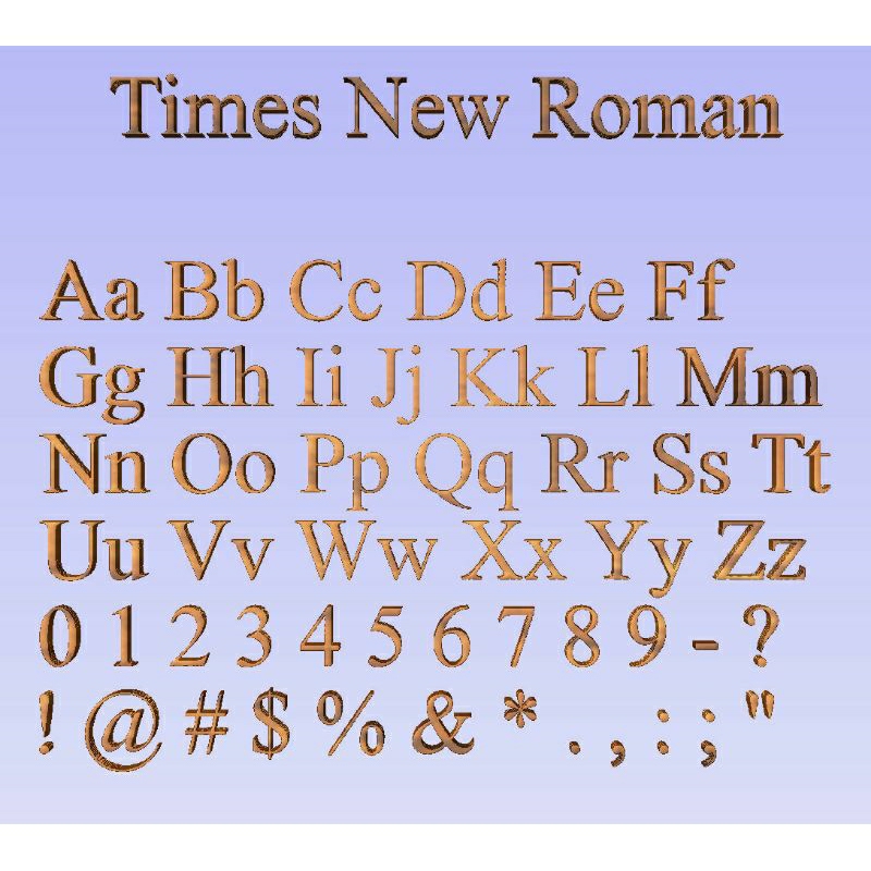 Huruf & Angka kayu , Font Times New Roman , tebal 4mili . Harga Satuan