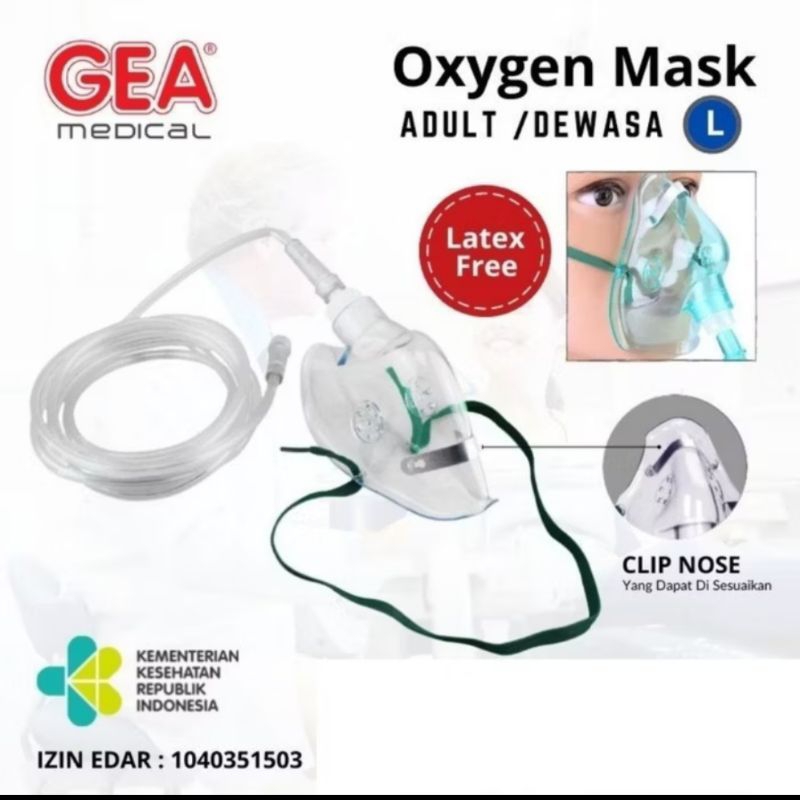 Masker Oksigen Dewasa / Oxygen Mask Adult