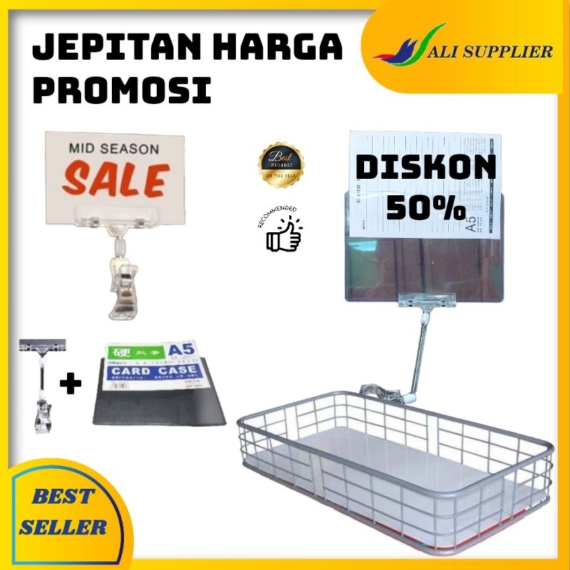 

1 SET PENJEPIT PROMOSI TAG HARGA + CASE A5 / POP DISPLAY A5 / JEPITAN PROMO / JEPITAN HARGA / POP SUPERMAKET / TAG PROMOSI HARGA / JEPITAN LABEL HARGA / PENJEPIT LABEL DISKON / JEPITAN SALE / JEPITAN HARGA PROMO / TAG PROMOSI HARGA DISKON