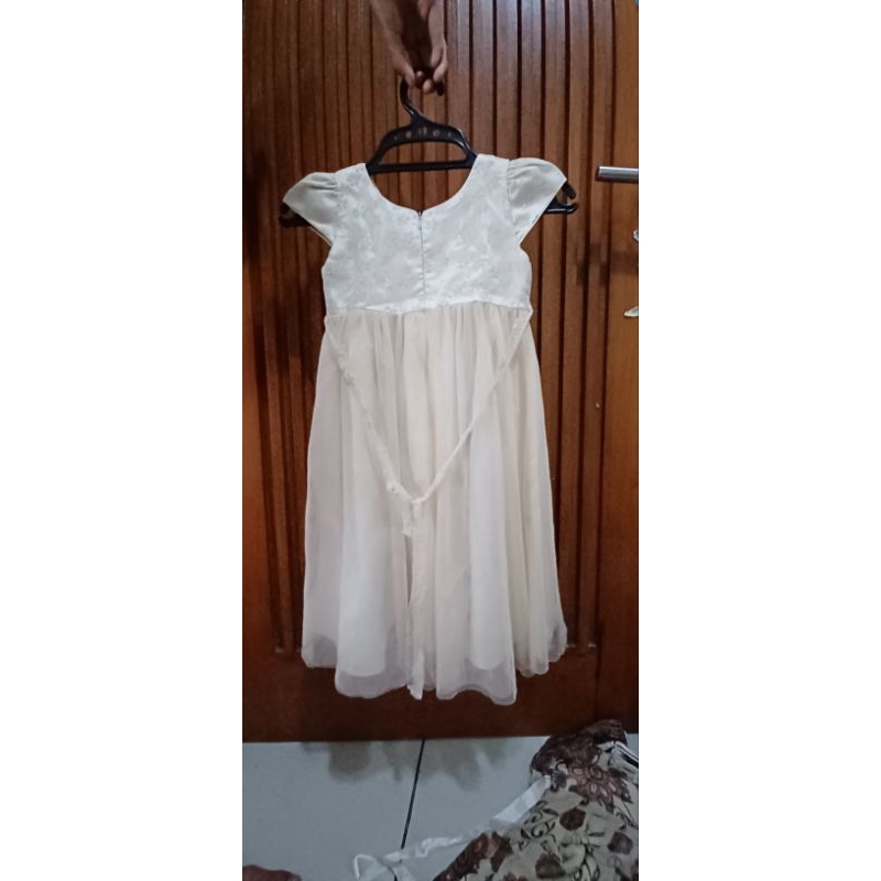 dress anak, dress putih