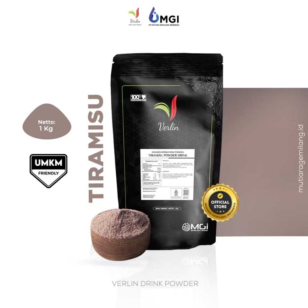 

Bubuk Minuman Verlin Tiramisu Bubuk Minuman Premium || 1kg || 500 Gram || 250 Gram