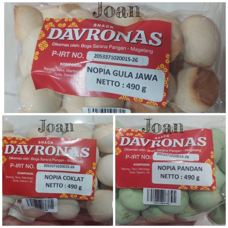 

NOPIA GULA JAWA, COKLAT & PANDAN 490gr DAVRONAS / Camilan & Oleh Oleh Khas Magelang Jogja Solo