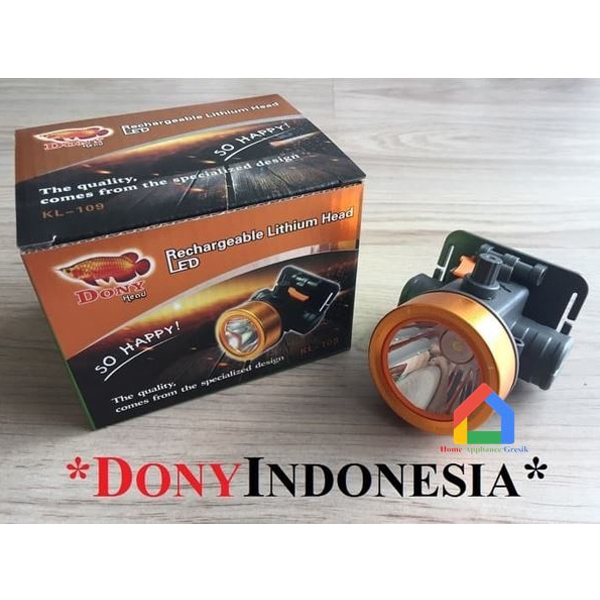 Senter Kepala Dony KL-109 Dimmer (5 Watt) / Dony Senter Kepala KL109 / KL 109 [Cahaya Putih/Kuning]